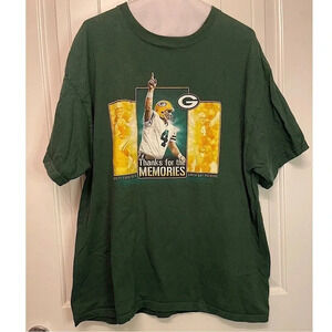 Green Bay Packers NFL Brett Favre #4 Thanks for the Memories TShirt Mens XL